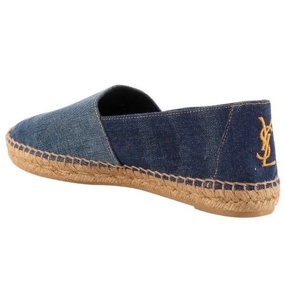 YSL Yves Saint Laurent Paris Denim Espadrilles  SZ 10 EU 40 Never Worn - Picture 1 of 8